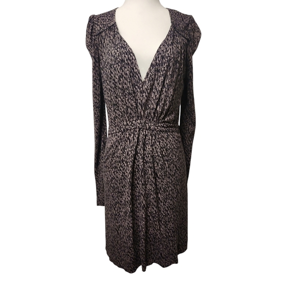 NWOT French Connection Women Brown/Black Ikat Pattern V-Neck Jersey Dress Size 4 - Picture 13 of 13